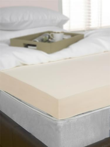 4 (100mm) Emperor Bed Size Memory Foam Mattress Topper, Extra Deep, Visco, Orthopaedic, Support, Pain Relief (6ft6, 200cm x 200cm) UK Made By Littens