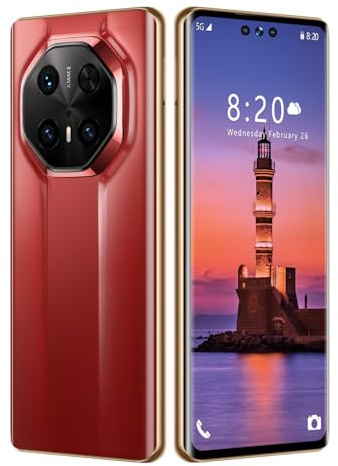 Mate70 RS 5G Smartphone Android sbloccato in fabbrica, 1 TB, fotocamera da 108 MP, frequenza di aggiornamento di 120 Hz, batteria a lunga durata, processore veloce, supporto sblocco,Red-1TB