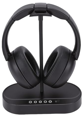 MENDUNER Cuffie TV Wireless con Base di Ricarica, Cuffie Bluetooth 5.4 per Anziani, 40 Ore di Riproduzione, Stereo HiFi, Nessun Ritardo Audio, Plug and Play, Ideale per Genitori Anziani