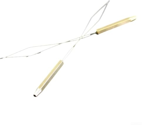 Herramienta de enhebrador de bobina de atado de mosca,Para bobinadora de línea de pesca,Aguja de latón de acero inoxidable,Para cuerda de pesca con mosca, accesorio de acabado al aire libre de 14 cm