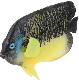 Beaupretty Aquarium Deko Kunststoff Simulationsfisch Realistische Kaiserfisch Nachbildung Schwarz für Aquarien Landschaft