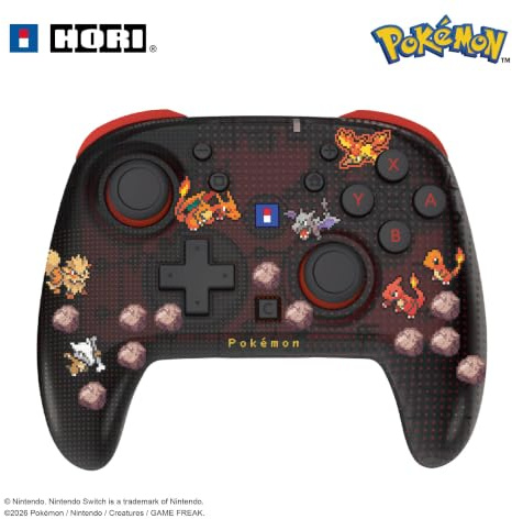 Wireless HORIPAD Turbo for Nintendo Switch 2 (Pokémon Pixel Red) Rechargeable Controller