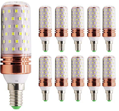 Mengjay® Lot de 10 ampoules LED E27 Blanc chaud 12 W Remplace 100 W 2700 K 800 lm Intensité non variable 220-240 V AC Sans scintillement Sans stroboscope 16.00W, 220.00V