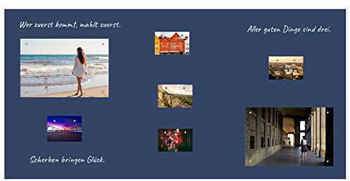 TESTSIEGER l BUNTE Magnetfolie magnetische PVC-freie Magnet Schreibtafel Folie | Testnote 1,4 | beschreibbar zuschneidbar | Rückseite selbstklebend | inkl.Kreidestift (blau, 60x40cm)