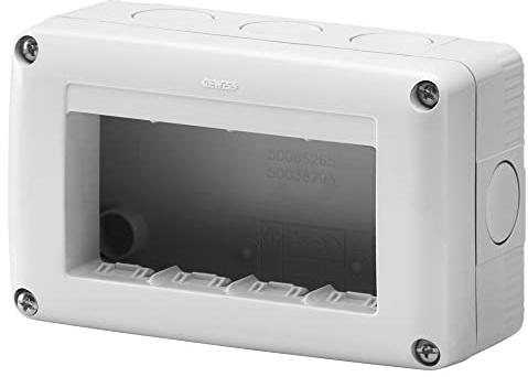 Gewiss GW27004 Contenitore Per Apparecchi System 4 Posti Grigio RAL 7035 IP40