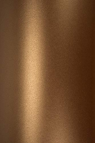 Netuno 10x Perlmutt-Alt-Gold Bastelkarton DIN A5 210x148mm 250g Majestic Casino Gold Glanzkarton Gold glänzend metallic Effektkarton für Geburtstagskarten Einladungen Hochzeitskarten