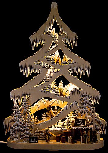 Lichterspitze Tanne Skipiste mit Raureif - 56 cm