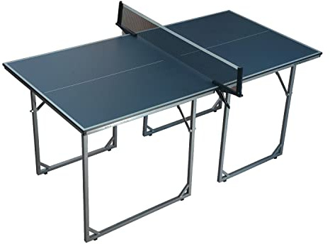NG Biliardi Tavolo da Ping Pong Split Pieghevole 182 cm (Blu) 182x91x76 cm