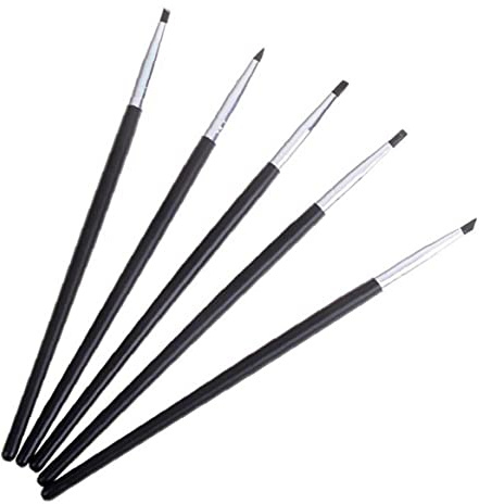 Froiny 5PCS Dental Shaping Silicone Tooth Tool 5PCS Dental Resin Brush Pens for Adhesive Composite Cement Porcelain Teeth Tools, Blue