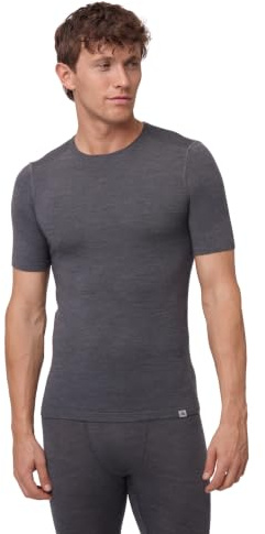 DANISH ENDURANCE T-Shirt sous-Couche en Laine Mérinos Homme, 180 g/m² | T-Shirt Sous-Couche en Laine Mérinos, 180 g/m², Respirant et Évacuant l'Humidité, pour la Randonnée et le Ski