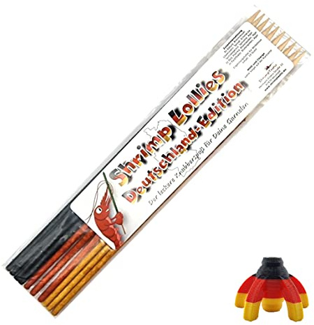 Shrimp-Lollies Deutschland Mix + Halter1 (10 Stück) / Garnelen Lollies Futter Blütenpollen Sticks Futterstangen