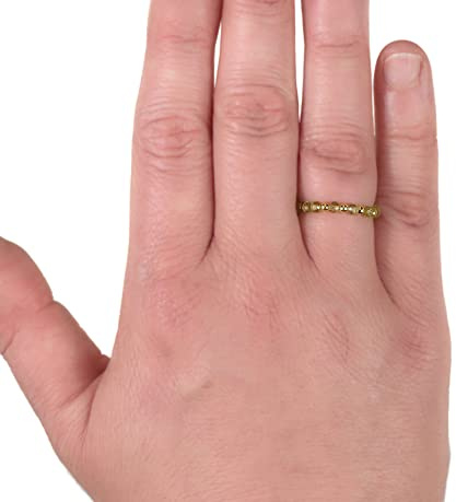Peridot Ring - Stretch Ring - elastischer Perlenring - Stapelring Handmade