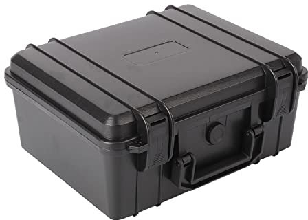 MYOYAY Waterproof Hard Case with Foam Insert, Portable Tool Box with Shock- Proof Sponge Waterproof Grade IP67, Camera Hard Case, Explosion Proof Box, 28 x 24 x 12.7cm