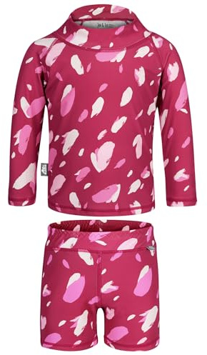JAN & JUL UV Protective Long Sleeve Girls Bathing Suit, Quick-Dry (4T, Pink Petals)