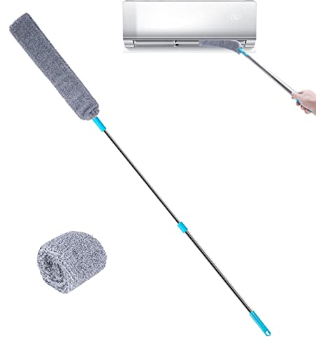 TROONZ 5 Brosse à poussière rétractable | Outil de Nettoyage Brosse à poussière Flexible Amovible | Dépoussiéreur Multifonctionnel Extra Long plumeau plumeau Plat plumeau plumeau pour Maison