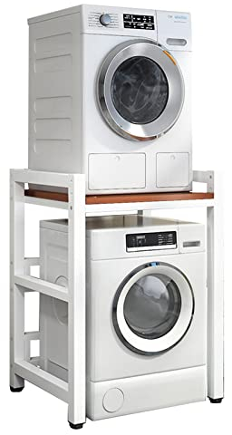 Support de sèche-Linge réglable en Hauteur – Support de Rangement Robuste pour Lave-Linge | Kit de Superposition pour Lave-Linge et sèche-Linge à Chargement Frontal