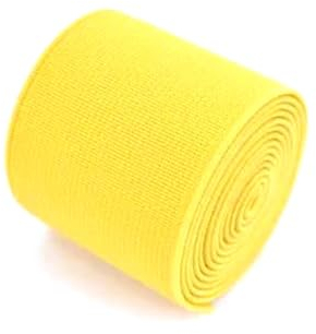 ELSKBRUN 5 Meter 4cm breites farbiges verdickendes Gummiband für DIY-Unterwäsche-Nähzubehör, Gelb, 40mm