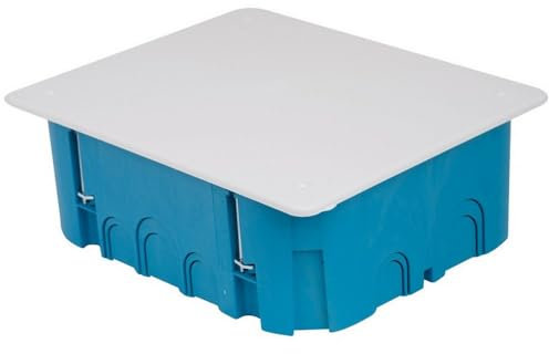 10PZ SCATOLA DI DERIVAZIONE DA INCASSO PER CARTONGESSO CON COPERCHIO IP40 mm.105x105x50 h