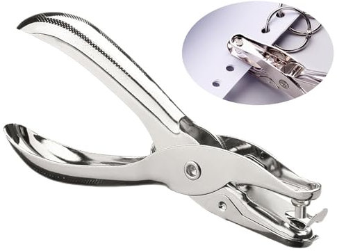 BRDTKUGV Punzonatrice a un foro, pinza a foro piccolo da 3 mm, perforatrice in metallo, piccola etichetta a foro singolo, per artigianato, punzonatrice per etichette regalo, per organizzare file di