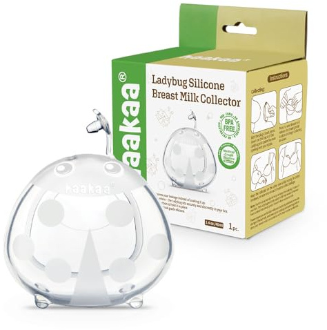 Haakaa Ladybug Raccoglilatte Materno da Reggiseno, 40 ml, 1 Pezzo | Raccoglie passivamente le perdite di latte materno direttamente nel reggiseno