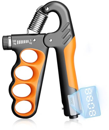 Handtrainer Unterarmtrainer, 2025 Neu Finger Griffstärker mit Elektronische Zählfunktion, Grip Strength Trainer Einstellbarer Widerstand 5-100kg Grip Griffkraft Trainer für Den Muskelaufbau
