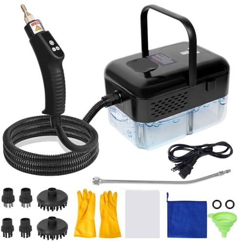 15-in-1 Handheld Steam Cleaner, 9-Level Adjustable Handle,10s Heat-Up, 2500W High Pressure Handheld Steamer Cleaning Machine for Home, Kitchen, Grease, Grout, Tile,Floor,Couch and Car