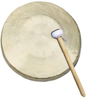 Gong de mano latón, con mazo, gong y cobre, platillos instrumento chino Feng Shui, universal, decorativo percusión tradicional 30 cm