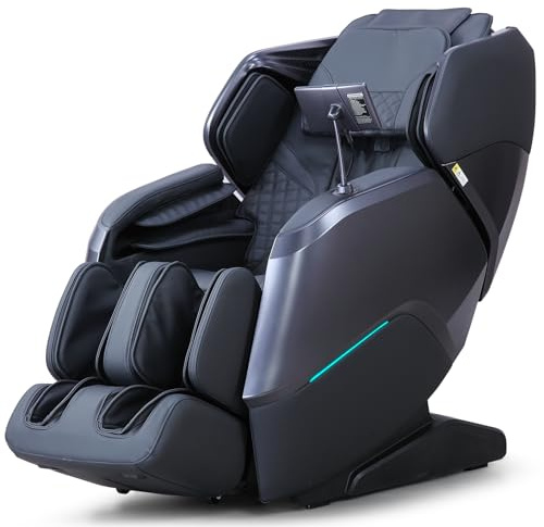 4D+3D Dual Mechanism Massage Chair Full Body Zero Gravity Massage Chair Recliner,AI Fatigue Health Detection,20 * 9+ User-Customized Massage Mode,8 HD Touchscreen&Vioce Control,Back Heating Black