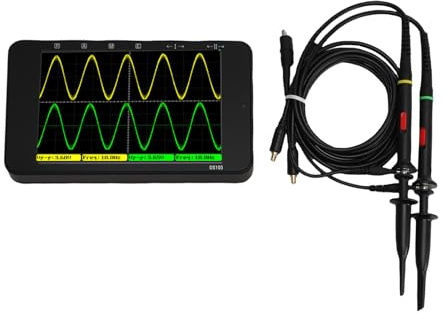 Luocute Handheld Oscilloscope, Digital Oscilloscope Kit, 3.5 Inch Screen 250 M S a 1S Double Channel Pocket Oscilloscoping Signal Generator
