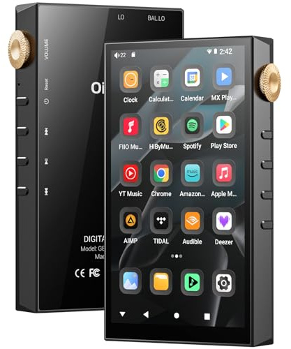 Hi-Res Audio Player, Oilsky 160GB HiFi MP3 Player Bluetooth and WiFi, 4.4mm Balanced, Dual ESS DAC, 4GB RAM, 4.02 Digital DSD512 Lossless Music Spotify Player