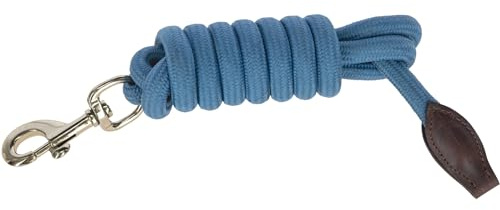 Covalliero - Führstrick mit Karabinerhaken Cordano Deluxe FS26 – Führleine aus geflochtenem Polyester – weich & griffig – Pferde-Strick in Rauchblau (Smoked Blue) – Länge 2 m