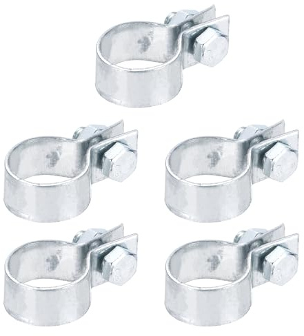 QUARKZMAN 5 Piezas Bandas De Refuerzo Para Cerca De Eslabones De Cadena, Bandas De Tensión De Acero Galvanizado Con Tornillos Y Tuercas Para Postes De 1-1/16, Tuberías, Puertas Y Paneles De