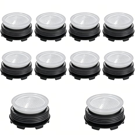 10 Piezas Aireador de Grifo M24, Filtro Atomizador Macho con 2 Llaves de Instalación, Recambio de Boquilla Ahorro de Agua para Fregadero de Cocina y Lavabo de Baño