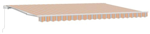 Fisinber Toldo con brazo articulado, 500 x 300 cm, toldo retráctil multicolor