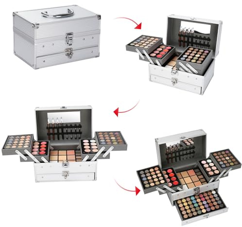 PhantomSky 132 Farben Schminkset, Cosmetics Schminkkoffer Mädchen Make Up Set für Teenager Kosmetik Set Für Frauen Mädchen, Tragbares Faltbares - Perfekt für Profi-und Tägliche