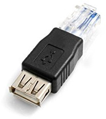 SYSTEM-S RJ45 kontakt till USB A uttag koppling adapter adapter kabel
