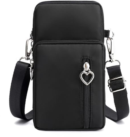 JANKS Borsetta Tracolla Donna Piccola, Mini Borsa Porta Cellulare con Crossbody Strap Phone Portafoglio Borsa A Tracolla Nylon Arm Bag