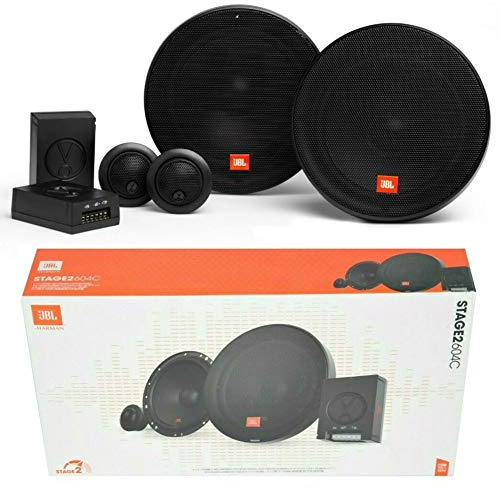1 kit JBL STAGE2 604C système 2 Voies 6,5 165 mm 16,50 cm 45 Watts rms 270 Watts Max avec woofer Tweeter Crossover 4 ohm spl Voiture Noir, la Paire