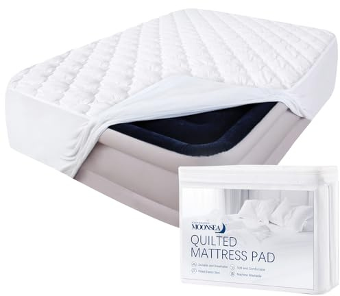 Queen Mattress Pad Thick Quilted Mattress Topper, Air Mattress Cover, Super Soft Breathable and Noiseless Down Alternative Fiber Extra Thick Mattress Pad with Deep Pocket Fits up to 23 Inch Mattress