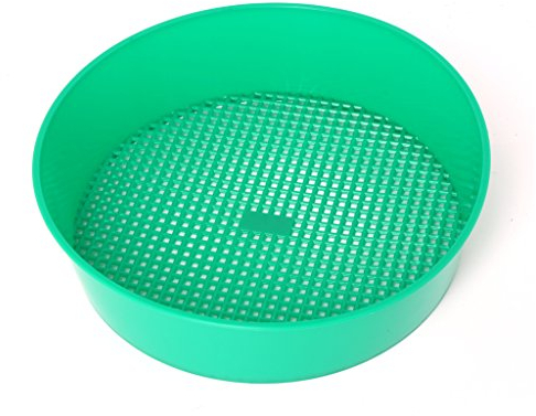 Mya Plastic Sieve Fine Mesh Pore Size 3-3.5mm Green Garden Sieve For Composy Soil Stone Mesh Gardening Tool