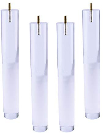 4 Stück MöbelFüße Klarglas DIY Acryl MöbelBeine Ersatz Füße für Bücherregal Tisch Schrank Sofa Füße(60 * 300mm)