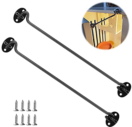 Gancio da Cabin e Armadio, 40cm in Acciaio Inox - Gancio e Occhio per Finestre e Cabine