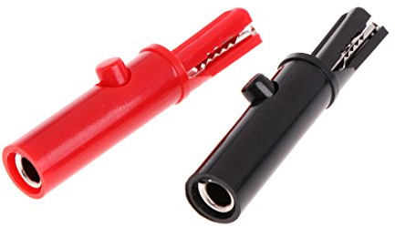 SHOTAY 2 Pcs Type de Bouton Poussoir Pinces Crocodiles de Protection complète pour multimètre Professionnel