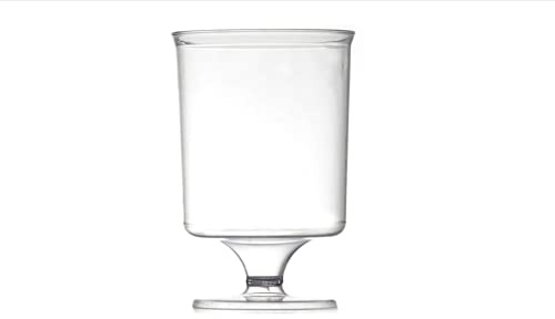 ADISERVE 400 verres à pied réutilisables-Verres plastique transparents 16 cl conditionnement au carton