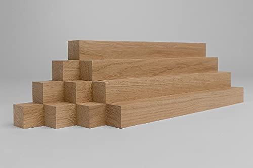 Holznagelmanufaktur GmbH 10er-Set Holzleiste - Eiche gehobelt - 30/30/500 mm