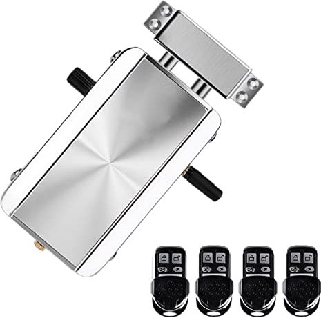 Geevorks Remote Control Electronic Intelligent Door Lock, Smart Wireless,Electronic Deadbolt Anti-Theft Smart Hidden Door Lock,with 4 Remote Control,Keyless Access Control System for Home