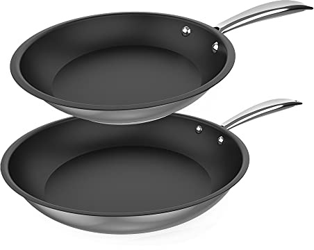 Cecotec Set di padelle Polka Classy 20-24 Bucket Set Steel, diametro 20-24 cm, acciaio inox 18/10, rivestimento antiaderente, manico rivettato, adatto a tutti i tipi di cucine