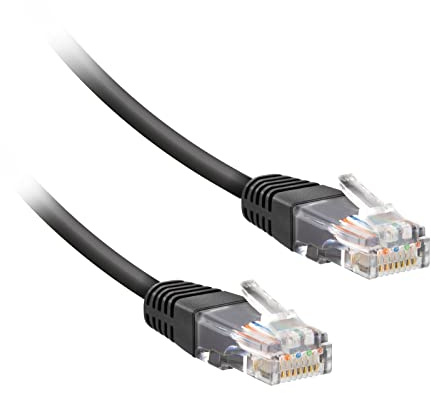 Ekon cavo da rete, cavo LAN, categoria 5, 40 m, connettori RJ45, ethernet, per PC, telefono fisso, laptop, modem, MacBook
