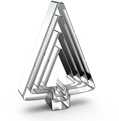 Tree Cookie Cutter Set - 5, 4, 3, 2 - 4 Piece - Stainless Steel