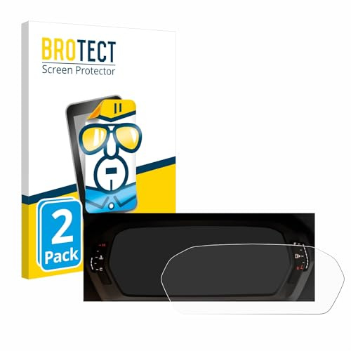 brotect Pellicola Protettiva per Audi A3 2023 Virtual cockpit | 2 Pezzi Chiara Protezione Schermo Made in Germany Trasparente Anti-Impronte